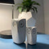 Set 2 5 4 Inches Wise Owl Decor Statue Sculptures of Small White Resin Figurines, & High, Minimalist Decor for Home