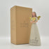 Blossom Bucket Family is Love Heart Soft Cream Resin Stone Collectible Angel Figurine, 6 inch
