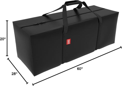 acoveritt 60"X20"X28" Outdoor Rectangular Cushion/Cover Storage Bag, Protective Zippered Storage Bags with Handles