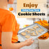 Metal Toaster Oven Tray with Rack Set - E-far 10.5”x8.3” Baking Sheet with Stainless Steel Wire Grate Rack