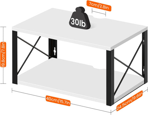 Homode Floating Night Stand, Modern Bedside Shelf Wall Mount, Wood Hanging Nightstand with Wire Hole, Floating Side
