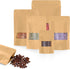 100pcs Kraft Bags with Window 3.5x5.5 Inches Brown Reusable Sealable Zip Lock Food Storage Stand up Paper Pouches for Home or Business by Larzack