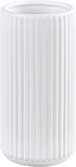 White Ceramic Flower Vase for Pampas Grass, 8 inch Small Decorative Centerpiece