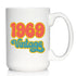 Vintage 1969 Fun 55th Birthday Coffee Mug Gifts for Men & Women, Retro 15oz White Ceramic Coffee Cups