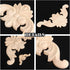 4-Pack, 12x12cm/4.72"x4.72" MUXSAM Wood Carved Onlay Appliques, Unpainted Wooden Corner Carving Decals, Furniture Decor