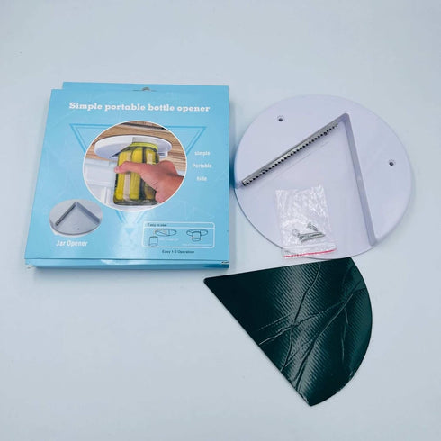 New Under Cabinet Manual Jar Opener for Weak Hands and Seniors with Arthritis, Small, White