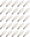 Creative Hobbies 25-Pack LED Replacement Light Bulbs, 7 Watt Equivalent Candelabra for Electric Candle Lamps
