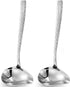 KEAWELL Louis Hammered 18/10 Stainless Steel Sauce Ladle with Pouring Spout, 7.4 Inch, Dishwasher Safe