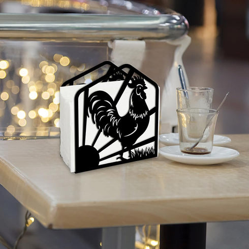 SUPERDANT Napkin Holder for Tables, Rooster Iron Freestanding Napkin Dispenser for Kitchen Farmhouse Restaurants