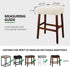 Lussenwert Set 4, Stool Covers Rectangular of Jacquard Vanity Stool Covers Stretch Washable Saddle Bar Stool Slipcover