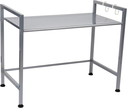 Mind Reader Kitchen Storage, Microwave Stand, Metal Shelf Organizer, Rack Shelf, 23.75"L x 12.75"W x 18.75"H