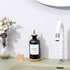 BONLONG 11.8OZ Nozzle, Glass Mouthwash Dispenser for Bathroom with Stainless Steel & Bamboo Mouthwash Cup Reusable