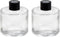 QUUPY 2 Pcs 50ml/1.7oz Clear Round Empty Glass Diffuser Bottles Jars Containers Fragrance