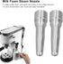 2Pcs Stainless Steel Coffee Machine Steam Nozzle, Suitable for Home Kitchen Cafe Milk Foam