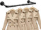 Industrial Iron Pipe Clothes Hanging Bar, Heavy Duty Wall-Mounted Garment Rack for Bedroom, Laundry Room Storage