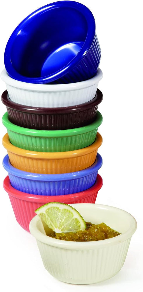 G.E.T. RM-389-BR Break Resistant Brown Fluted Ramekin, 3 oz. (Pack of 12)