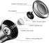 Stainless Steel Pepper Mill Shaker and Salt Grinders, Adjustable Salt and Pepper Mill Lid - Easy to Use, Stainless
