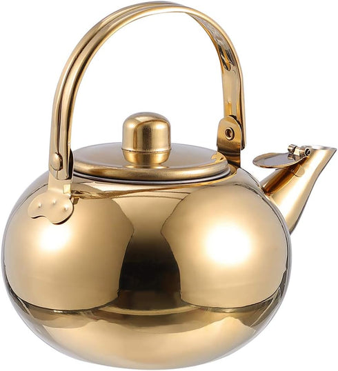 Cabilock Stainless Steel Tea Kettle, Stovetop Teapot with Removable Infuser, Portable for Coffee and Loose Tea