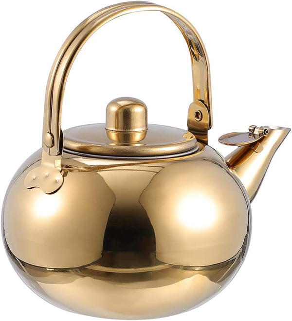 Cabilock Stainless Steel Tea Kettle, Stovetop Teapot with Removable Infuser, Portable for Coffee and Loose Tea