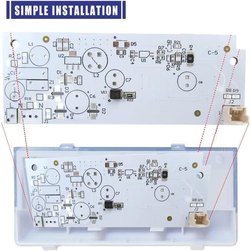 W10515057 LED Light Board Replacement for Whirlpool Refrigerator, Replaces AP6022533, PS11755866