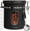 Veken Coffee Canister with Window, Airtight Stainless Steel Kitchen Food Storage Container with Date Tracker and Scoop