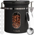 Veken Coffee Canister with Window, Airtight Stainless Steel Kitchen Food Storage Container with Date Tracker and Scoop