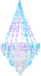 Heliltd Iridescent Chandelier Hanging Decoration Holographic Party Decoration Rainbow Film Frozen Party Supplies
