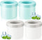 Cylinder Silicone Ice Cube Molds, Holds 60 Ice Cubes, Decompress Ice Lattice Trays, Easy Release Ice Cube Cup (Blue,