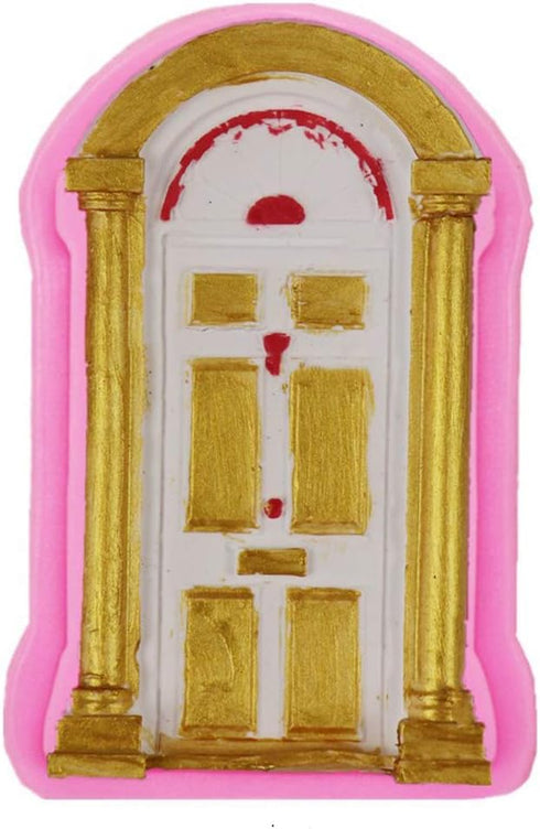 Luckycivia 2 Pack Door Window Silicone Mold, Baking Mold for Frame Cakes, Fondant Decorating, Chocolate Candy