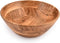 Acacia Wood Fruit Bowl, 10" x 10" x 4", Serving Dish for Fruits or Salads, Beautiful Kitchen Decor