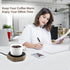 Coffee Mug Warmer for Desk - Wooden Auto Shut Off Drink Warmer for Milk Tea Water Cocoa - Smart Beverage Heating Candle