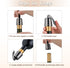 OWO Stainless Steel Wine Bottle Stopper, Reusable Wine Saver with Silicone Seal, Decorative Bottle Sealer (Metal Black,