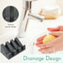 Cunhill 2 Pieces Silicone Soap Dish, Self Draining Shower Waterfall Bar Soap Holder Tray for Kitchen Bathroom
