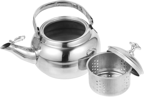 Kichvoe Stainless Steel Teapot, Whistling Tea Kettle for Stovetop Fast Boiling Water with Movable Infuser