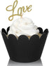 KPOSIYA Set of 100 Artistic Bake Cake Cups, Filigree Little Vine Lace Cupcake Wrapper Liner for Party Decoration