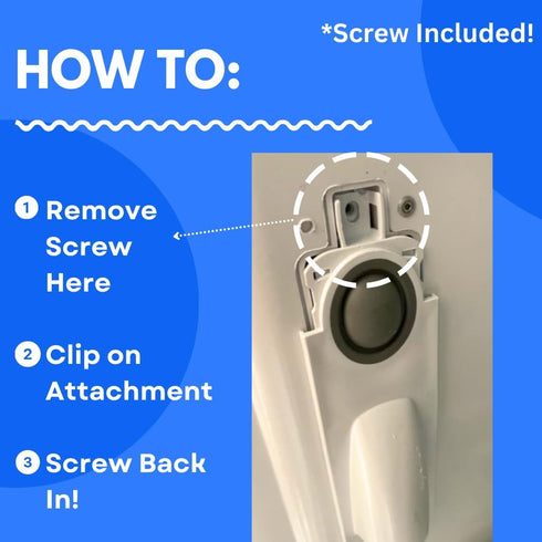 Water Dispenser Lever for Refrigerator, One-Handed Water Dispensing Lever for Select Models, Made in USA, White