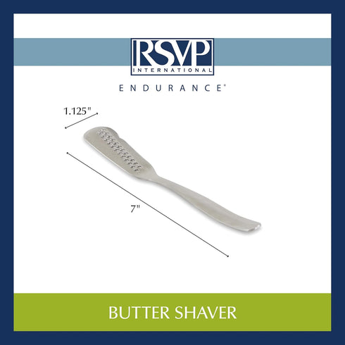 RSVP International Endurance Collection Stainless Steel Kitchen Tools, Butter Shaver