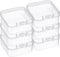 PATIKIL Clear Storage Box, 4.5x4.5x2.5in, 6Pack Stackable Plastic Organizer Container for Bead Jewelry Art