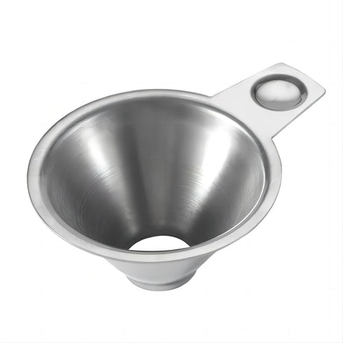 Stainless Steel Spice Funnel with Handle for Kitchen Use, Spill-Free Metal Funnel for Filling Spice Jars and Bottles
