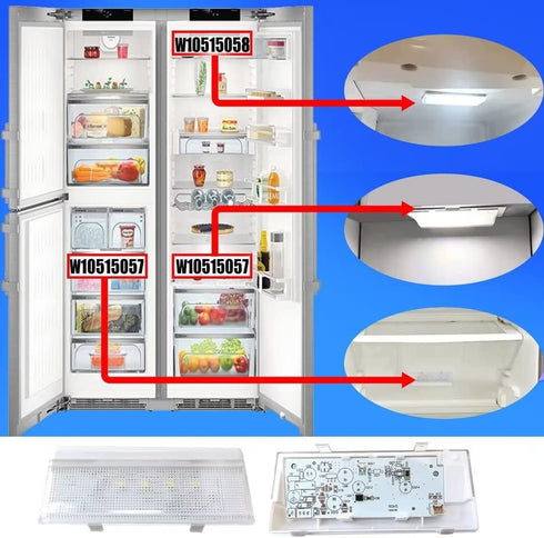 W10515057 LED Light Replacement for Whirlpool, Kenmore, Maytag, Parts WPW10515057, AP6022533