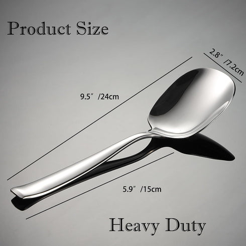 Large Serving Spoon, Premium 316L Stainless Steel Buffet Serving Spoon, 9.5 Inch (1 pack)