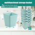 FMOACEN 6 Pack Hanging Cup Holder Rolling Cart Organizer Accessories Trolley Basket Storage Hanging Bucket Hanging