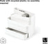 Umbra Glam Organizer, Large Makeup Organizer with Three Drawers, Rubber Feet and Removable Dividers, White/Grey