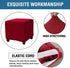 Daunkang Square Ottoman Cover Jacquard Slipcover Storage Ottoman Protector Cover for Footrest Foot Stool Stretch