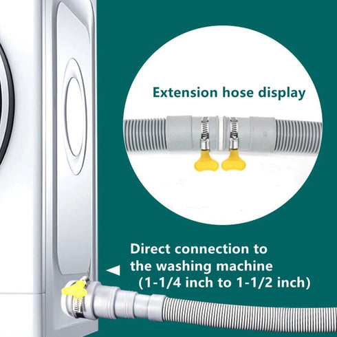 Washer Drain Hose, 13 Feet Flexible Universal Dishwasher Drain Hose Extension Kits with 1 Hose, 4 Clamps, U-Bend Holder