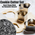 Mini Metal Cookie Cutters Set - 24 Pcs Geometric Shapes Stainless Steel Cookie Biscuit Cutters for Baking