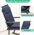 18" 42" 1.5", Set 2, Helios&Hestia Indoor High Back Rocking Chair Cushions with Back Elastic and Ties, Outdoor Dining