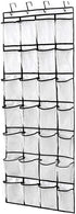 Fancial 28 Closet, 4 Large Pockets Over The Door Shoe Organizer, Hanging Shoe Organizer for Premium Clear Shoe Rack