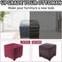 S/Length&Width:13-18"/Height:15-18",Wine Ottoman Covers Slipcover Square Ottoman Covers Protector for Footrest Foot