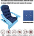 Gfgift Cushion,44inch Waterproof Adirondack Chair Rocking Chair Cushion,High Back Patio Cushions Indoor and Outdoor